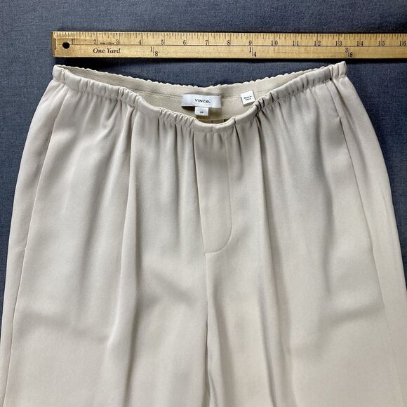 VINCE Pants Womens Size Small Tan Straight Leg Pleated Front Pull On Trousers - Picture 10 of 16